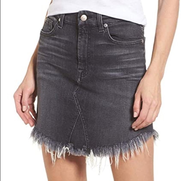 NWOT- 7 For All Mankind Jean Skirt - Picture 7 of 7
